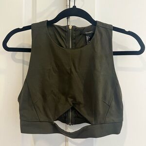 S Forever21 Cropped Top, Green